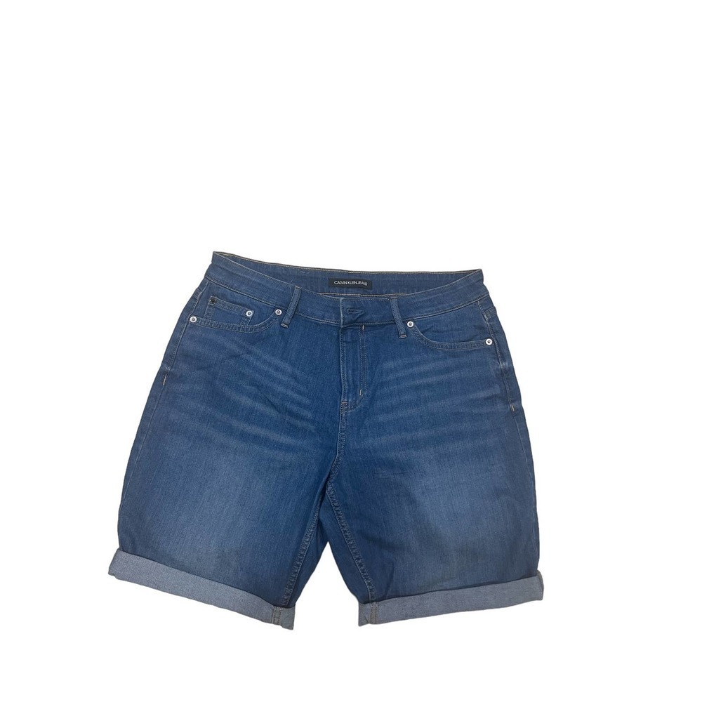 NWT Calvin Klein high rise denim shorts sz 12